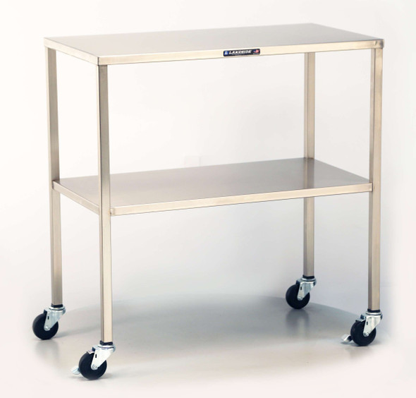 Lakeside Instrument Table with Shelf with 24 x 36 in Top and Lower Shelf, 36 x 24 x 34 in Overall