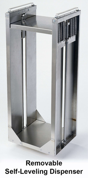 Lakeside Mobile Plate Dispenser with Two Stacks for 7 to 10-1/4 in Round Plates, NSF Listed