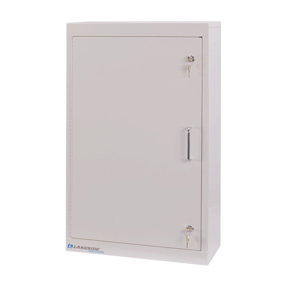 Lakeside Narcotic Cabinet with Single Door, Double Lock and Two Adjustable Shelves, 18 x 8 x 30 in Overall