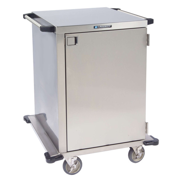Lakeside Closed Case Cart with One Door, Perforated Shelves and Push Handles, 30 x 29 x 39 in Overall