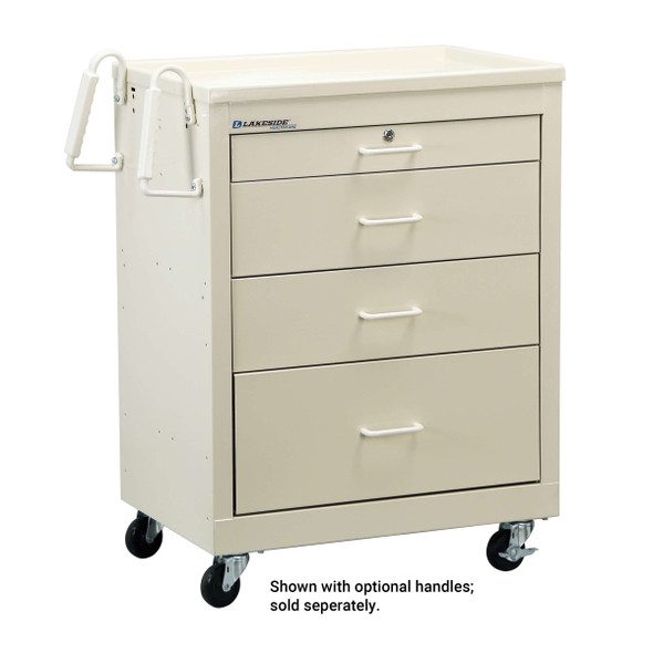 Lakeside Super Saver Cart with (1) 3 in, (2) 6 in and (1) 9 in Drawers, 30 x 18-1/2 x 34-1/2 in Overall