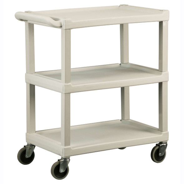 Lakeside Plastic Utility Cart with 16 x 24 in Shelves in Beige, 32-1/2 x 17-1/8 x 34-7/8 in Overall
