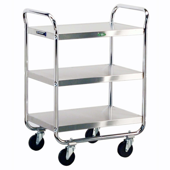 Lakeside Stainless Steel Utility Cart with 15-1/2 x 24 in Shelves, 27 x 17-1/2 x 35-3/4 in Overall
