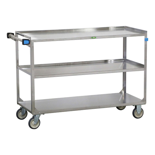Lakeside Stainless Steel Utility Cart with 21 x 49 in Shelves, 54-1/8 x 22-3/8 x 37-1/4 in Overall