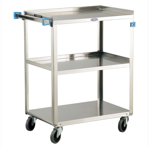 Lakeside Stainless Steel Utility Cart with 15-1/2 x 24 in Shelves, 27-1/2 x 16-1/4 x 32-1/8 in Overall