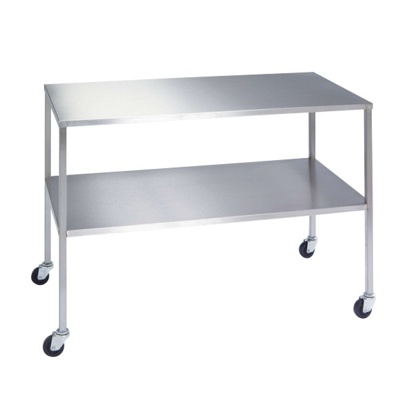 Lakeside Instrument Table with Shelf with 24 x 72 in Top and Lower Shelf, 72 x 24 x 34 in Overall