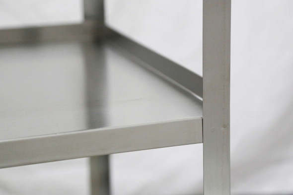Lakeside Stainless Steel Utility Cart with 18 x 27 in Shelves, 30-3/4 x 18-3/8 x 33 in Overall