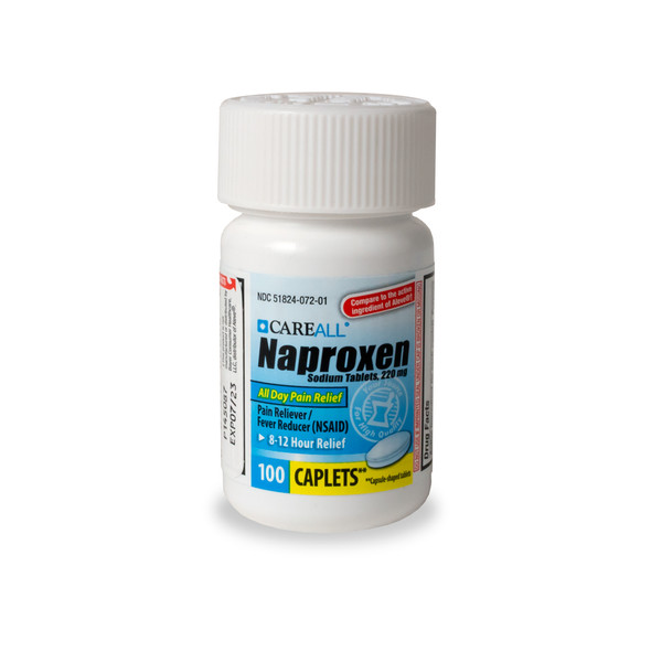 New World Imports CareAll Naproxen Sodium Caplets, 220mg, 24 bottles/case, Patient Care and Hygiene Kits