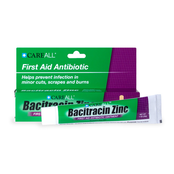 New World Imports CareAll 1 oz. Bacitracin Zinc Ointment, 3 boxes of 24 tubes (72 tubes), Case Pack