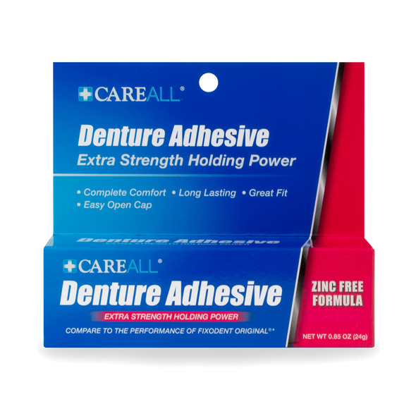 New World Imports CareAll 0.85oz. Denture Adhesive, Bulk Case Pack for Facility Programs Value