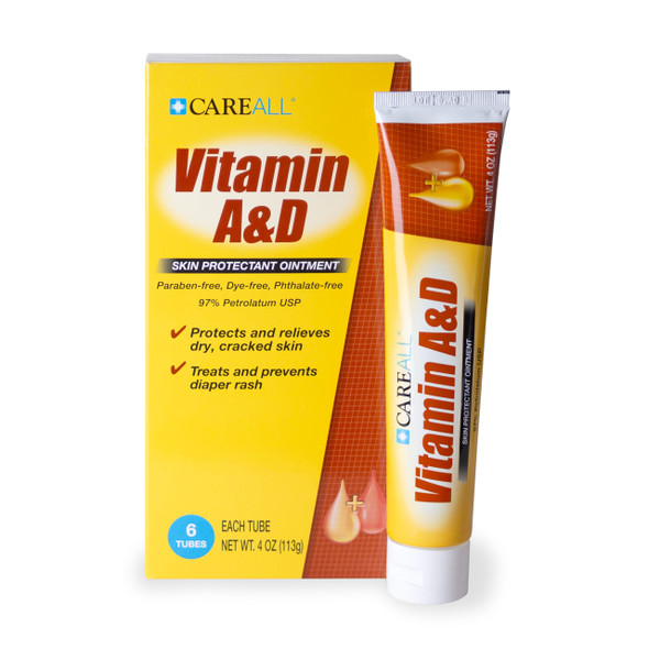 New World Imports CareAll 4 oz. Vitamin A & D Ointment, 12 boxes of 6 tubes (72 tubes), Case Pack