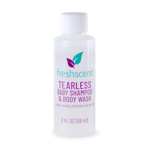 New World Imports Freshscent 2 oz. Tearless Baby Shampoo & Body Wash, 96 bottles/case, Case Pack