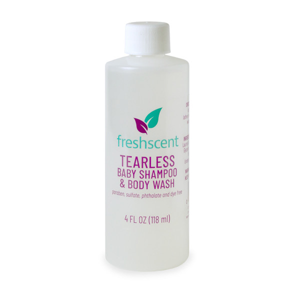 New World Imports Freshscent 4 oz. Tearless Baby Shampoo & Body Wash, 60 bottles/case, Case Pack