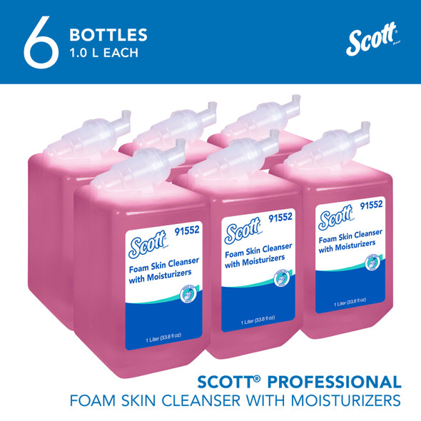 Kimberly-Clark Professional Scott Foam Skin Cleanser with Moisturizers, 1 Liter Cassette Refill