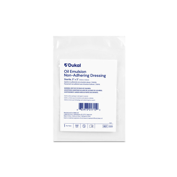 Dukal Sterile Oil Emulsion Non-Adhering Dressings, 3" x 3", 1/Pack, 50PK/BX, 50 pk/bx, 50 per Case