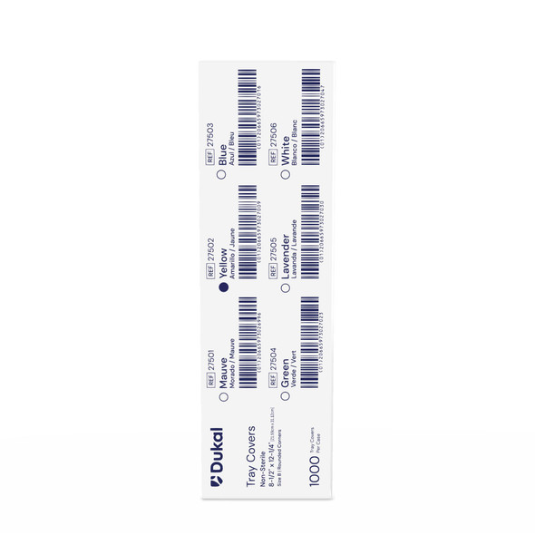 Dukal Tray Covers, 8-1/2" x 12-1/4", Yellow, Non-Sterile, 1000/Case, Size B, 8-½" x 12-¼", 1000 per Case
