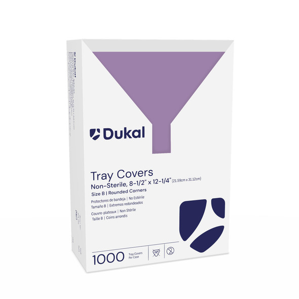 Dukal Tray Covers, 8-1/2" x 12-1/4", Lavender, Non-Sterile, 1000/Case, Size B, 8-½" x 12-¼"
