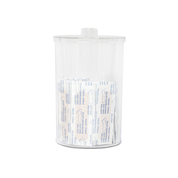 Dukal Plastic Sundry Jars, Clear, 6-1/2" x 4", Non-Sterile, 5/Case, Plastic Lids, 6½"H x 4¼" Dia