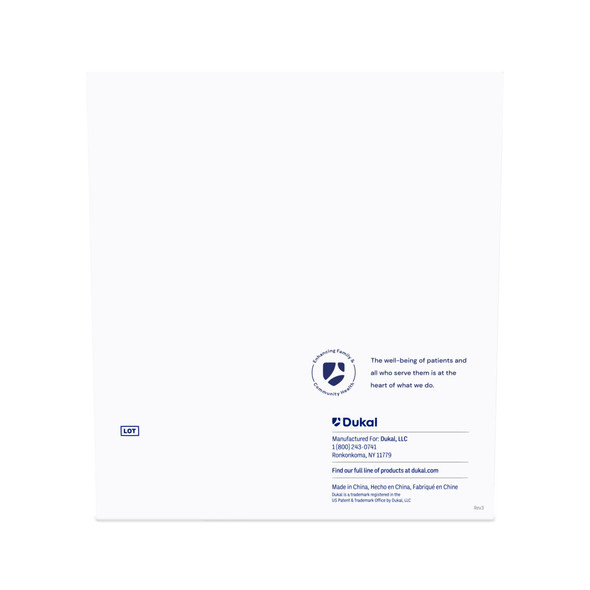 Dukal Sterile Non-Woven Island Dressing, 6" x 6", 1/Pack, 25 PK/BX, 4 BX/CS, Adhesive Backing