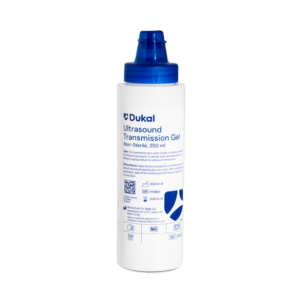Dukal Ultrasound Transmission Gel, 250 ml, Non-Sterile, 1/BottleL, 24 BTL/CS, Clear Color, 250mL Non-Sterile