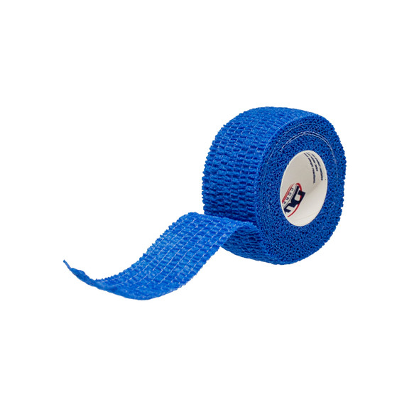 Dukal Latex Cohesive Bandages, 1" x 5 yds, Dark Blue, Non-Sterile, 1/Pack, 30 PK/BX, 5 yds/rl