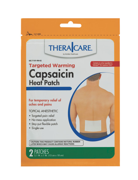 Veridian TheraCare Capsaicin Topical Analgesic Heat Patch – TARGETED RELIEF , EFFECTIVE CAPSAICIN
