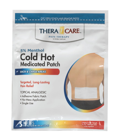 Veridian TheraCare Cold Hot 5% Menthol Medicated Patch – MAXIMUM STRENGTH RELIEF , 5 COUNT PACK 