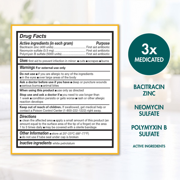 Veridian TheraCare Triple Antibiotic Ointment – LONG-LASTING PROTECTION , EASY AND EFFECTIVE 