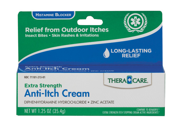 Veridian TheraCare Extra Strength Anti-Itch Cream – Provides long-lasting itch relief, 24/cs