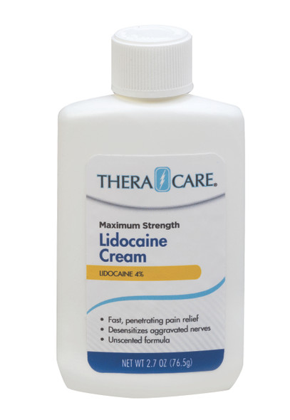 Veridian TheraCare Pain Relief Lidocaine Cream – MAXIMUM STRENGTH RELIEF , FAST-ACTING LIDOCAINE 