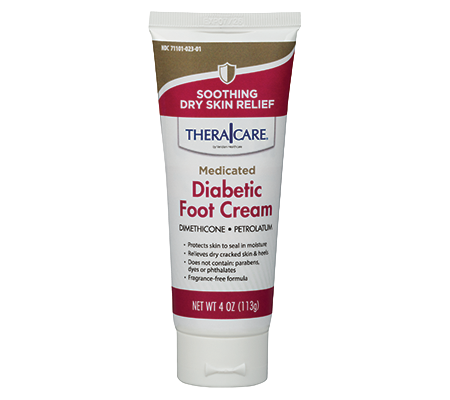 Veridian TheraCare Diabetic Medicated Foot Cream – DIABETIC DRY SKIN AID, PROTECTS SKIN, SEALS IN MOISTURE 