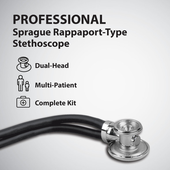 Veridian Sterling Series Sprague Rappaport-Type Stethoscope – 5-IN-1 DIAGNOSTIC VERSATILITY