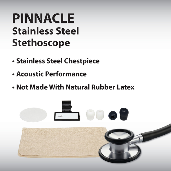 Veridian Pinnacle Series Stainless Steel Stethoscope – PINNACLE SERIES – Ideal for doctors