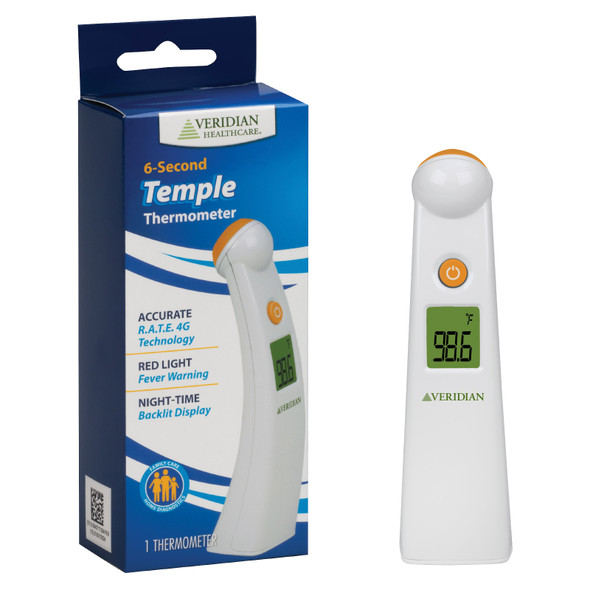 Veridian Temple Thermometer – WHOLE FAMILY CARE , R.A.T.E. 4G TECHNOLOGY , FEVER ALERT, Sold As Listed