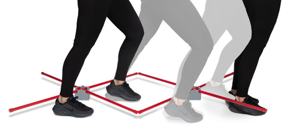 Exertools More Square Balance Trainer – Four-Square Step Test Cross and Cube Set, 3 to 12 in Heights