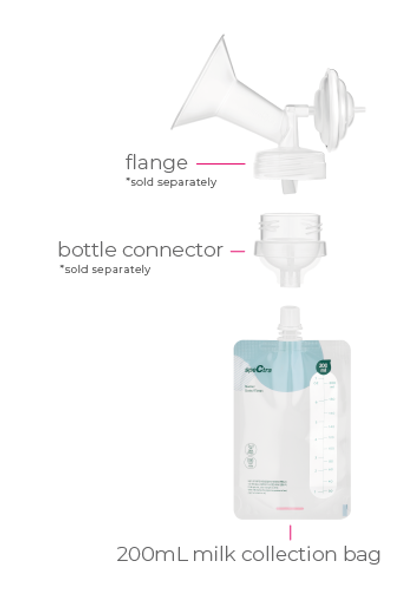 Spectra Simple Store Replacement Breast Milk Bags – Leak-Proof, Double-Lined, BPA-Free, 200mL, 30ct