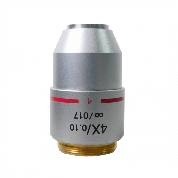 Unico 4X Infinity Achromat Objective – NA 0.10, Sharp Imaging, Reduced Chromatic Aberration for G380 Series