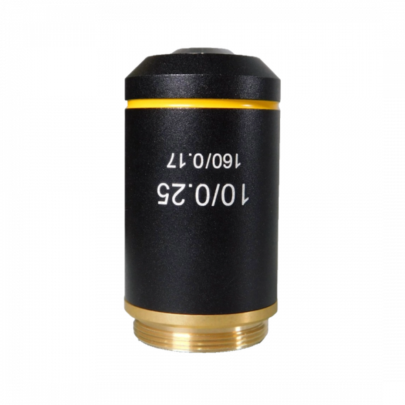 Unico 10X Achromatic Objective Lens – NA 0.25, Medium Magnification, Reduced Chromatic Distortion