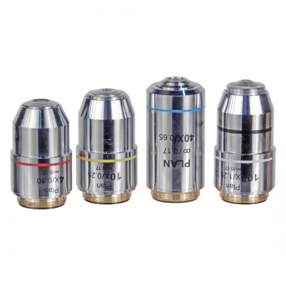 Unico 4X Infinity Plan Achromatic Objective for IP750 – Flat-Field Correction, High Optical Performance