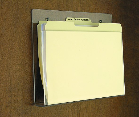 Unico Chart Holder – Wall-Mount Design, Wood Construction, 12 in Size, Durable Medical Office Organizer
