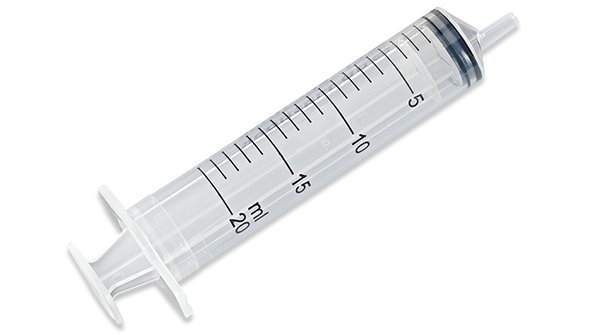 BD Plastipak Eccentric Luer Slip Tip Syringe – 20 mL Fill Volume, Sterile, Disposable, 480/case