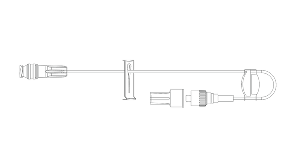 BD Smartsite Extension Set Smallbore – 1 Needle-Free Connector, Slide Clamps, Spin Male Luer Lock, 6 in Length