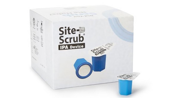 BD Site-Scrub Disinfecting Device – 70% IPA Foam Fingers, 100/box, 2.3 g Weight, 5/case Packaging