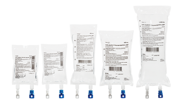 BD 0.45% Sodium Chloride Injection, USP – Non-PVC, Non-DEHP Freeflex Bag, 100 mL, 50 per Case, Sterile