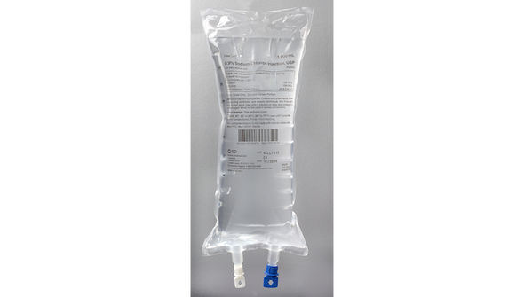 BD 0.9% Sodium Chloride Injection, USP – Non-PVC Freeflex Bag, 1000 mL, DEHP-Free, 10/Case, 26.12 lb