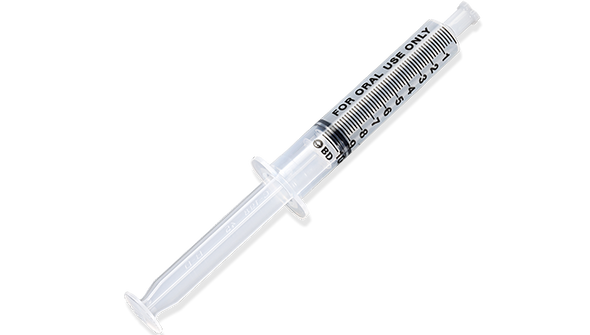 BD Clear Oral Syringe – 10 mL Fill Volume, Slip Tip, Disposable Single-Use, Shelfpack of 100, For Oral