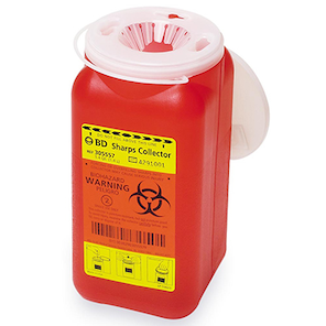 BD Sharps Container Large Cup Bracket – Metal Construction, 3.6 X 3.74 X 3.5 in Dimensions, Black