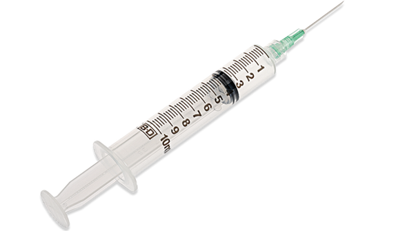 BD Luer-Lok Syringe with Attached Needle – 10 mL Capacity, 21 g X 1 in. Thin Wall, Sterile, Single-Use