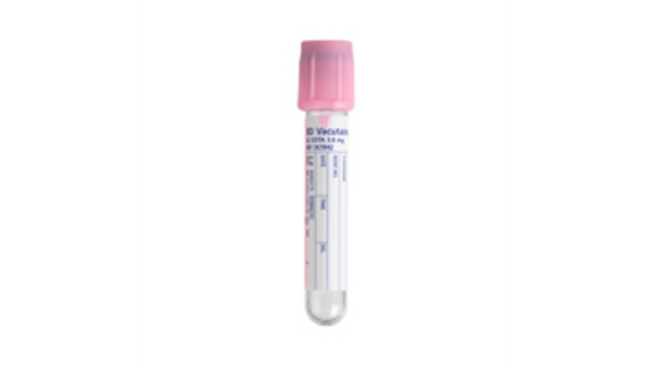 BD Vacutainer EDTA Tubes – 13x75 mm, 2 mL Draw Volume, BD Hemogard Closure, K2EDTA 3.6 mg, Lavender Cap