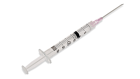 BD Luer-Lok Syringe with Attached Needle – 3 mL Capacity, 18 g X 1-1/2 in. Needle, Sterile Single-Use